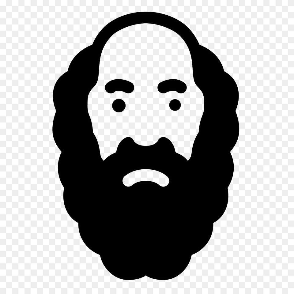 Socrates Filled Icon, Gray Png
