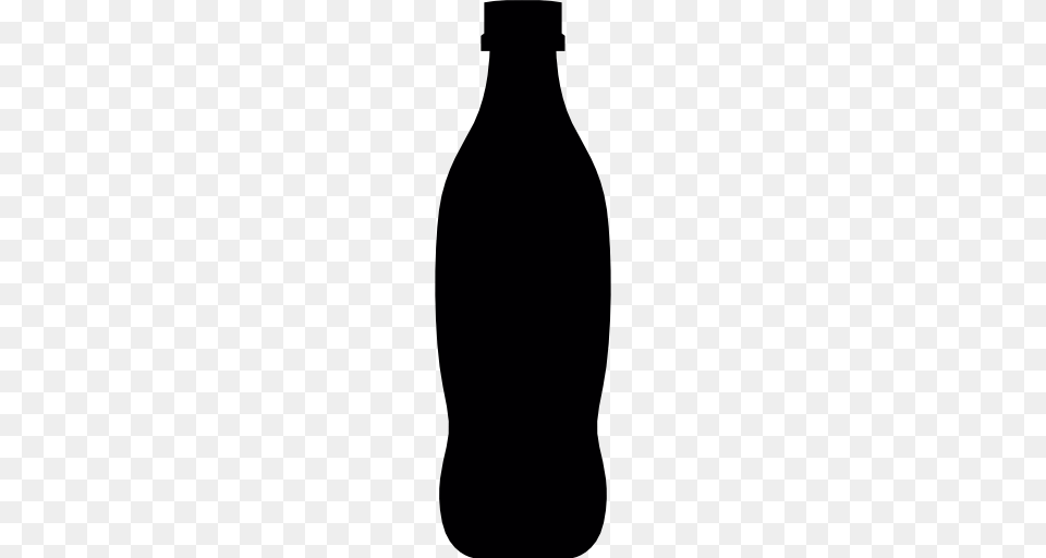 Soda Bottle Clip Art Black And White, Silhouette, Water Bottle, Beverage, Pop Bottle Free Transparent Png