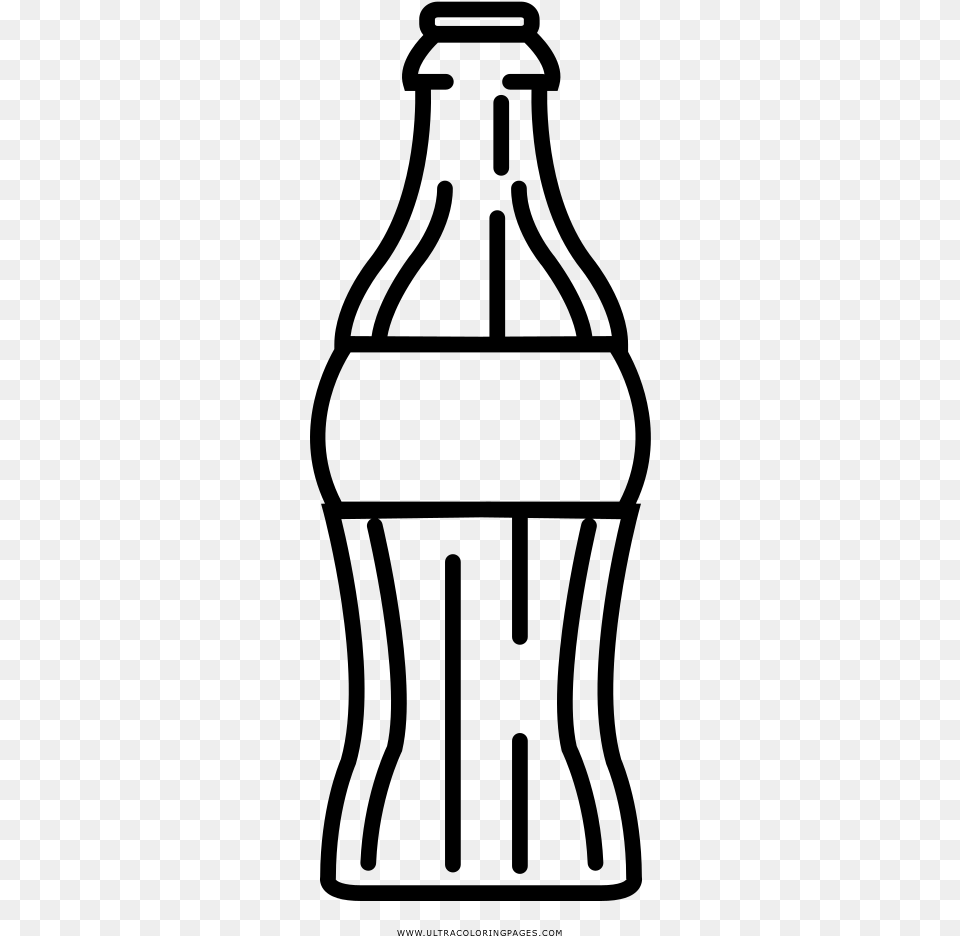 Soda Bottle Coloring, Gray Png