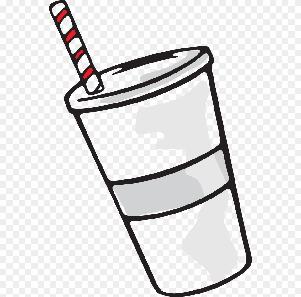Soda Cup Soda Clipart Black And White Png Image