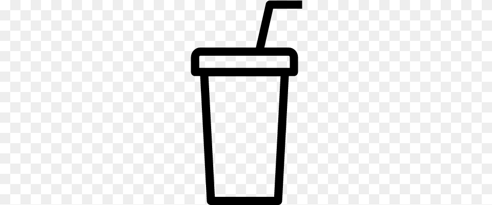 Soda Cup With Straw Vector Cup Vector Icon Free, Gray Png Image