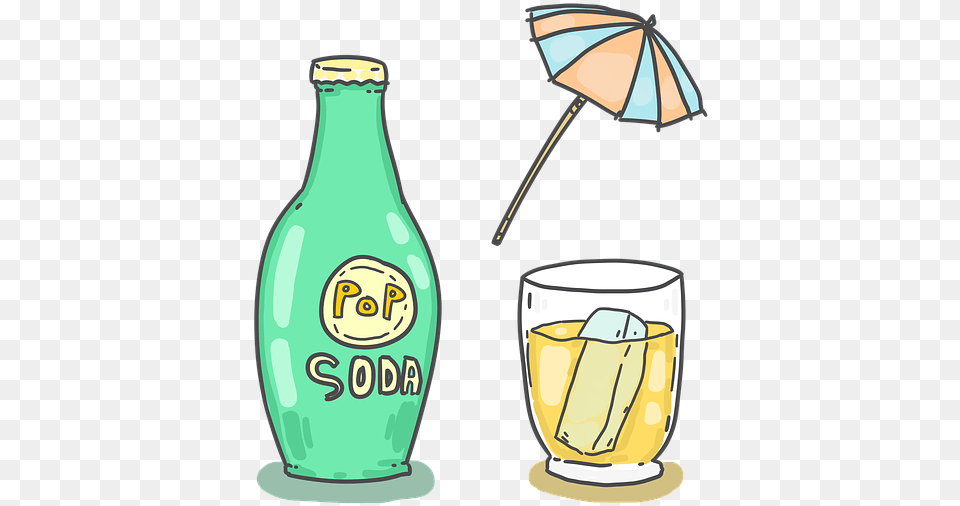 Soda Pop Drink Food Snack Menu Ice Cool Illustration, Bottle, Alcohol, Beer, Beverage Free Png Download