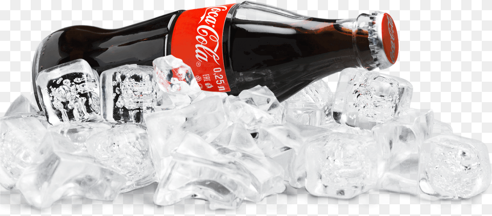 Soda Transparent Coca Cola Transparent Bottle Coca Cola, Beverage, Coke, Ice, Can Free Png