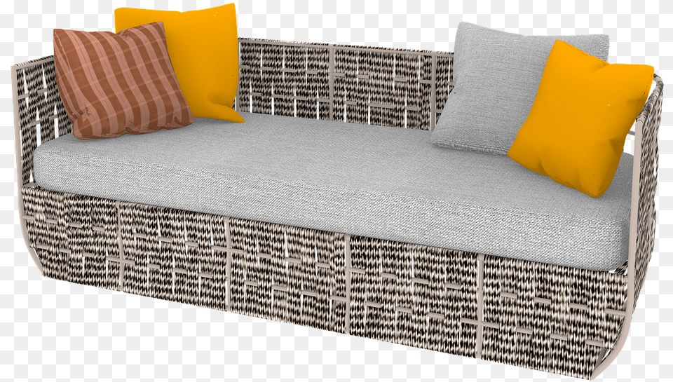Sofa 3d Render Room Interior Furniture Wood Couch, Cushion, Home Decor, Pillow, Bed Free Png Download
