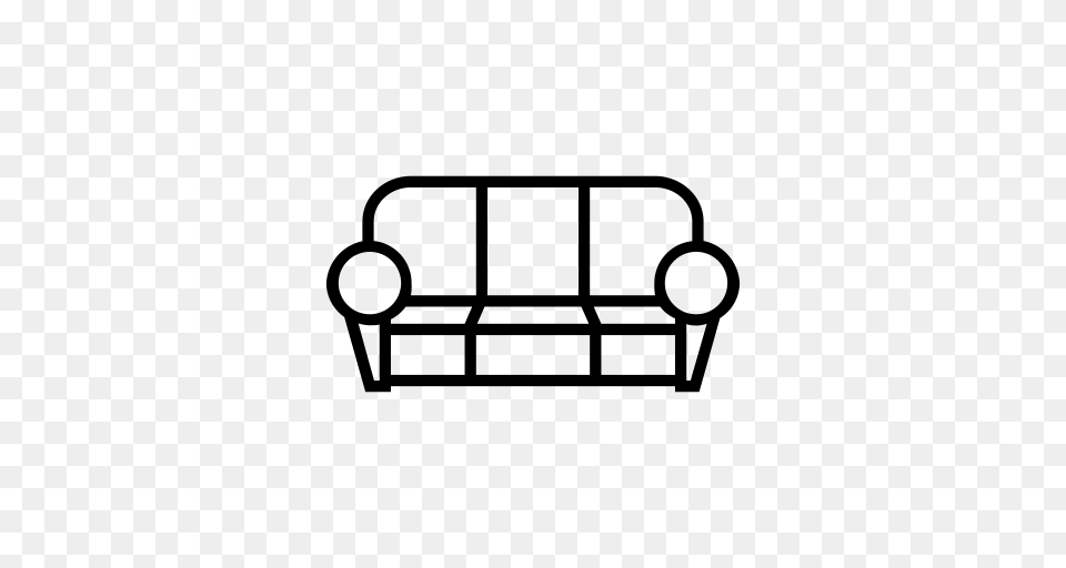 Sofa Clipart Seat, Gray Free Png
