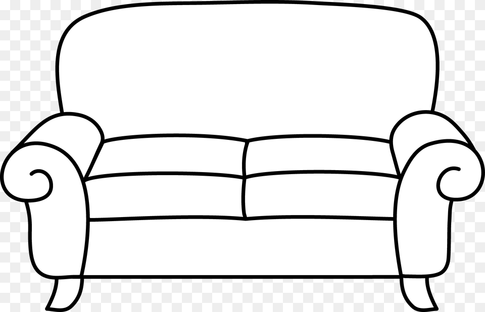 Sofa Coloring, Couch, Furniture, Chair, Armchair Free Png Download