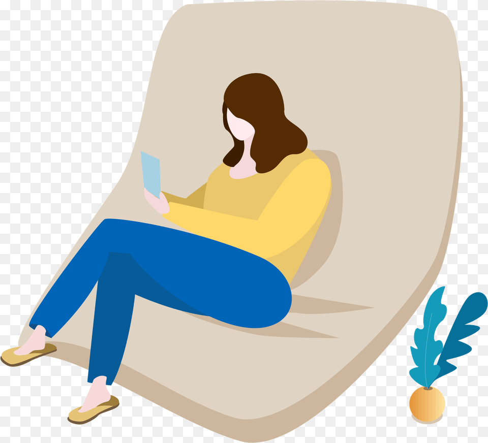 Sofa Home Character Warm And Vector Image Sitting, Person, Reading, Furniture, Adult Png
