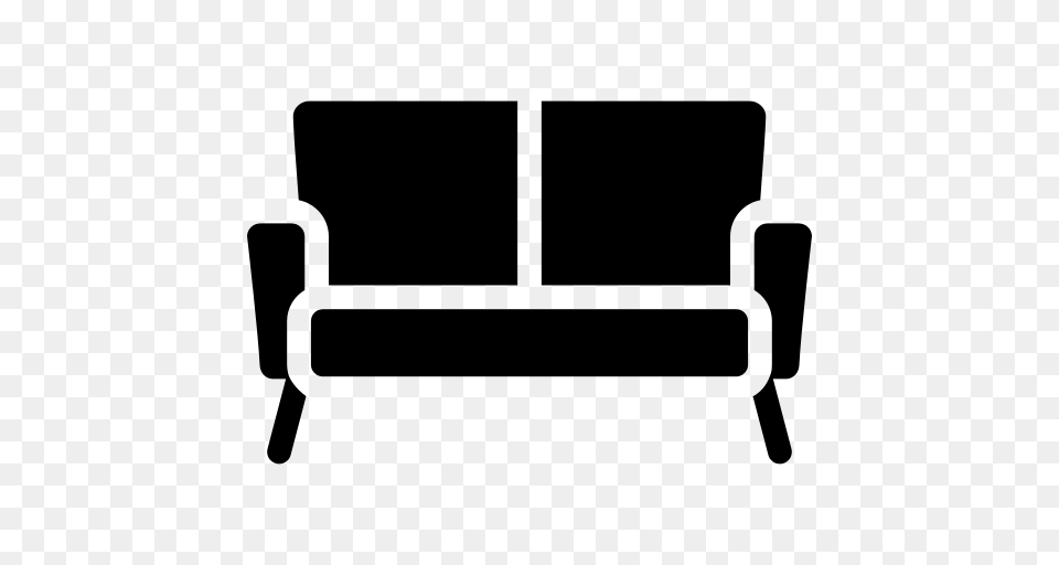 Sofa Icon, Gray Free Transparent Png