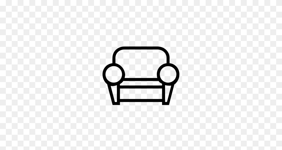 Sofa Icon, Gray Png Image