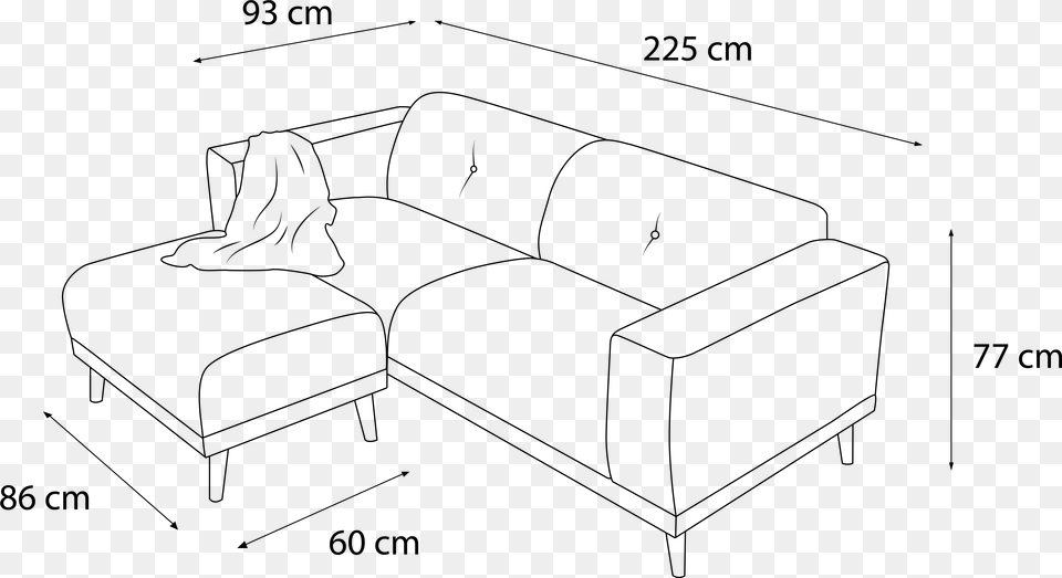 Sofa Plan, Gray Png