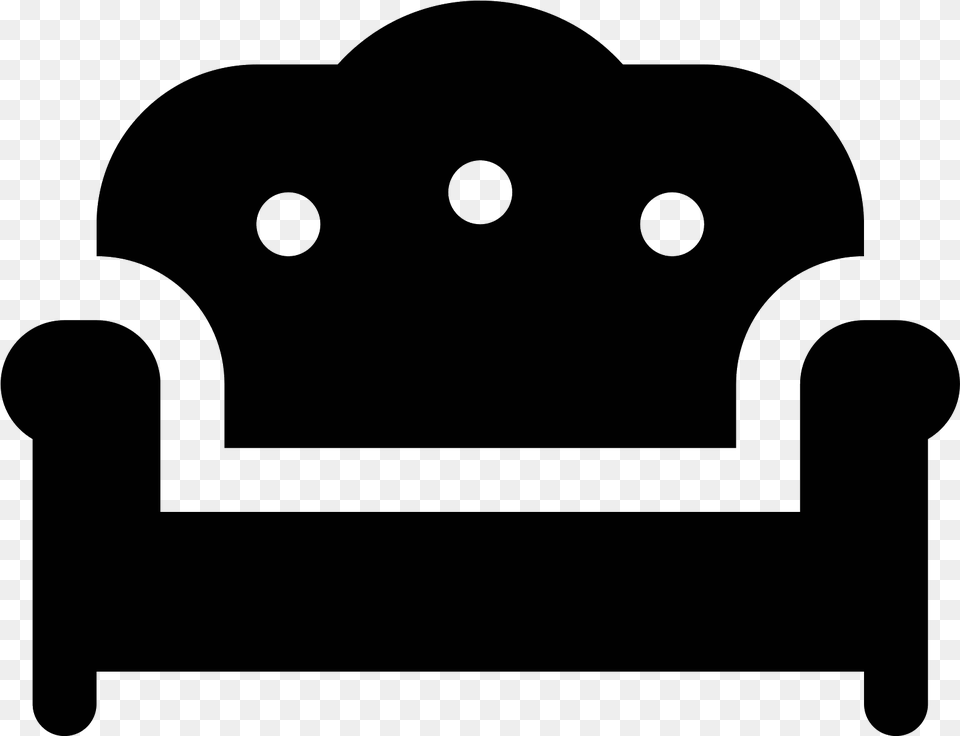 Sofa With Buttons Icon, Gray Free Transparent Png