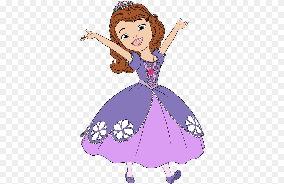 Sofia In New Dress Clipart 2 Sofia The First, Clothing, Person, Dancing, Leisure Activities Free Png Download