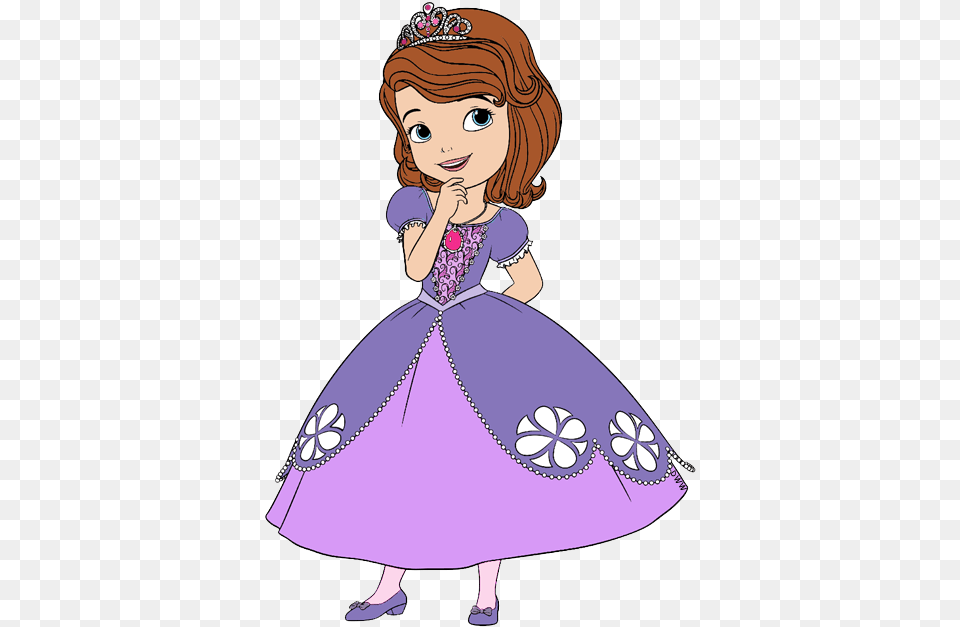 Sofia In Pink Dress Clipart 1 Sofia The First Clipart Cartoon, Clothing, Adult, Person, Female Free Png Download