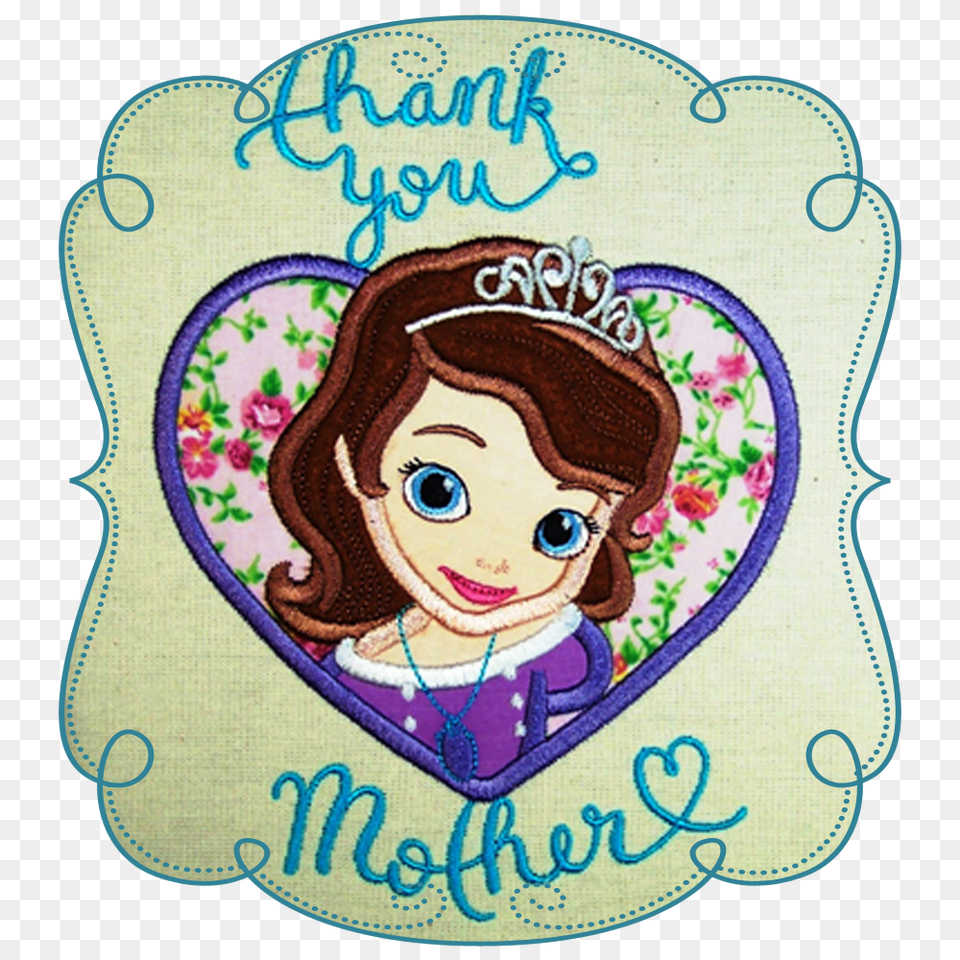Sofia The First Applique, Pattern, Baby, Embroidery, Person Free Png