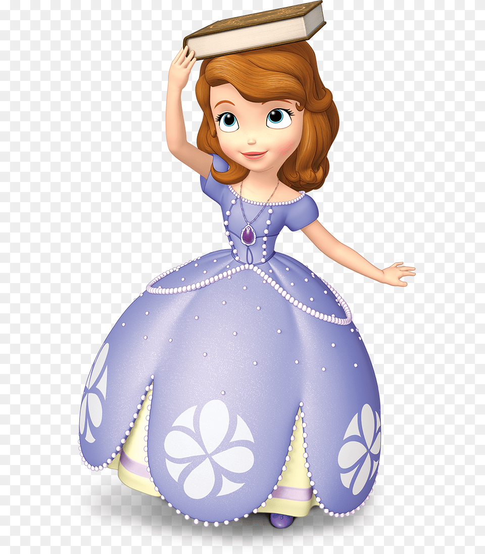 Sofia The First Holding Balloons, Clothing, Doll, Dress, Toy Free Png