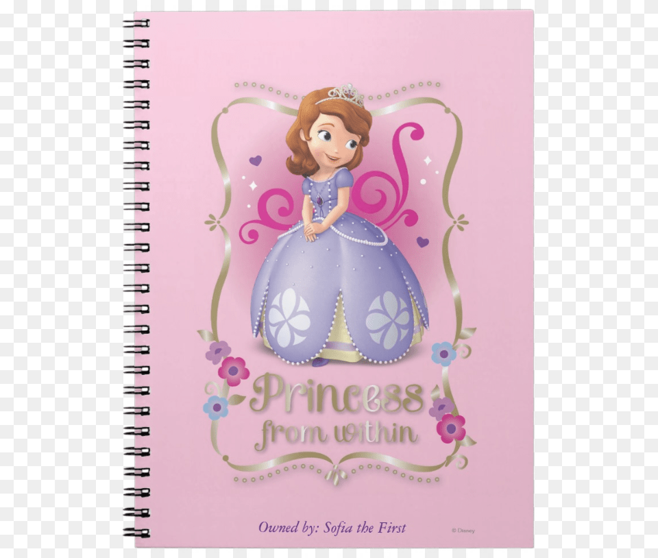 Sofia The First Personalized Notebook From Zazzle Sofia The First Notebook, Mail, Envelope, Greeting Card, Toy Png Image