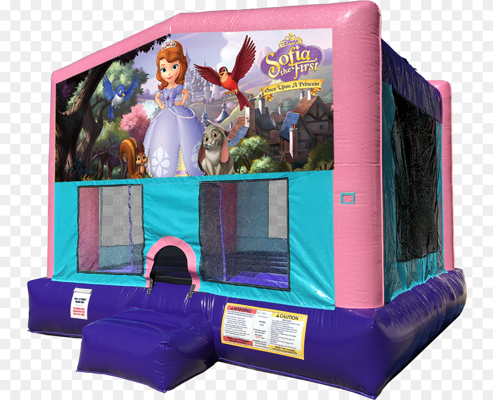 Sofia The First Sparkly Pink Bouncer Rentals In Austin Lol Surprise Bounce House, Inflatable, Doll, Toy, Animal Png Image