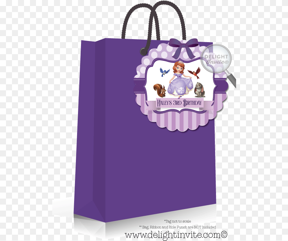 Sofia The First Tags For Christmas, Bag, Shopping Bag, Baby, Person Free Png
