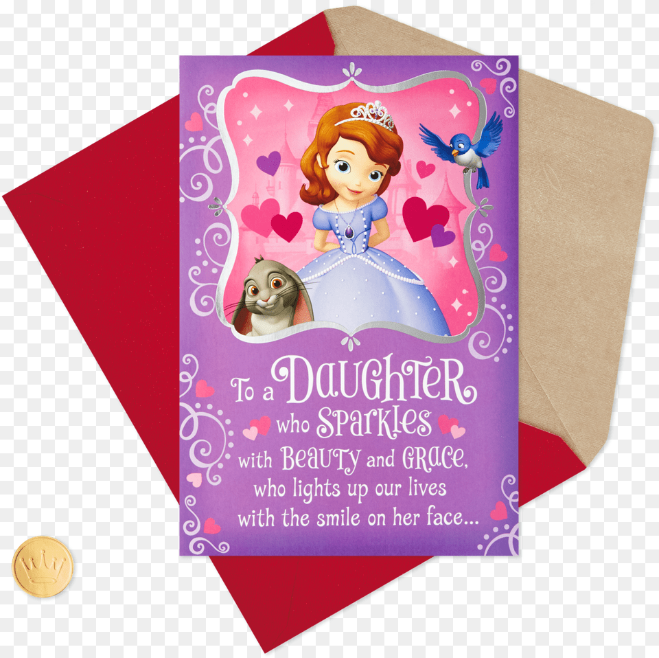 Sofia The First Valentine39s Day Card With Paper Jewelry Transparent Happy Chinese New Year 2019, Envelope, Greeting Card, Mail, Toy Free Png