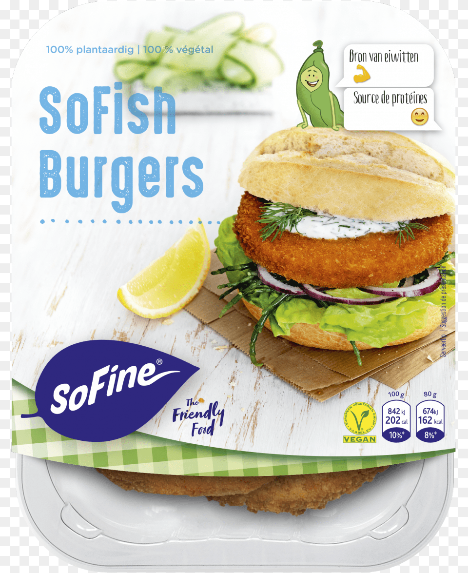 Sofish Burger From Sofine Tofu A La Minute Spiced, Food, Lunch, Meal, Advertisement Png