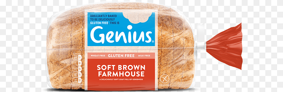 Soft Brown Farmhouse 535g Genius Gluten Triple Seeded Sliced Bread, Food, Bread Loaf Free Png Download