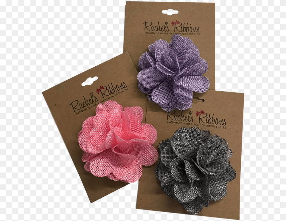 Soft Burlap Flower Clip Soft Burlap Flower Clip Artificial Flower, Plant, Rose, Accessories, Dahlia Free Png Download