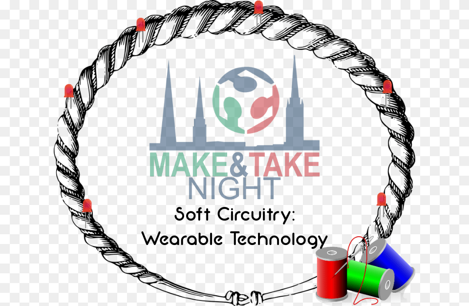 Soft Circuitry Wearable Technology Needle And Thread Clip Art, Dynamite, Weapon Free Transparent Png