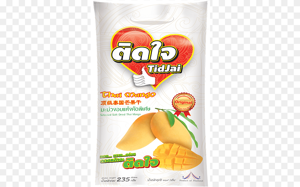Soft Dried Mango 235g Tidjai Thai Mango, Advertisement, Plant, Orange, Fruit Free Png Download