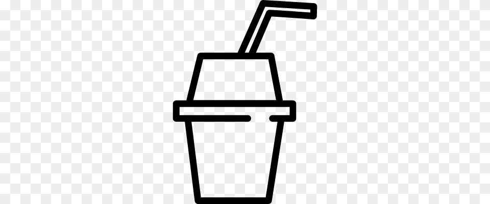 Soft Drink In Paper Cup With Drinking Straw Vectors Logos, Gray Free Png