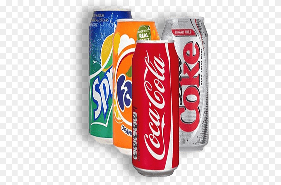 Soft Drinks Cans Little Indian Restaurant Toronto Near Coca Cola, Beverage, Coke, Soda, Can Png Image
