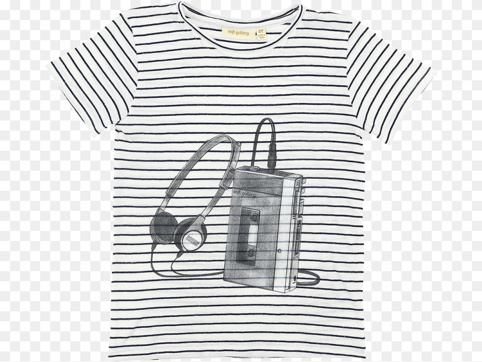 Soft Gallery Bass T Shirt Walkman Cdg Long Sleeve Striped Black, Clothing, T-shirt, Accessories, Bag Free Png Download