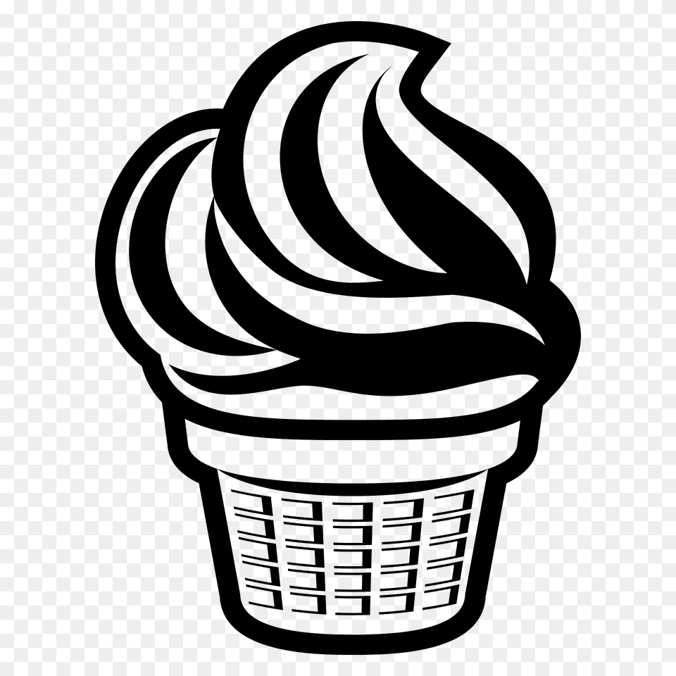 Soft Ice Cream Emoji Clipart, Dessert, Food, Ice Cream, Soft Serve Ice Cream Png Image