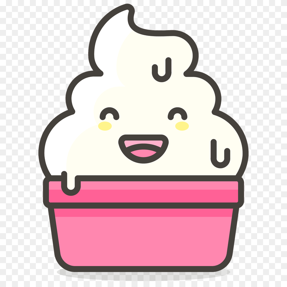 Soft Ice Cream Emoji Clipart, Dessert, Food, Ice Cream, Cake Free Png