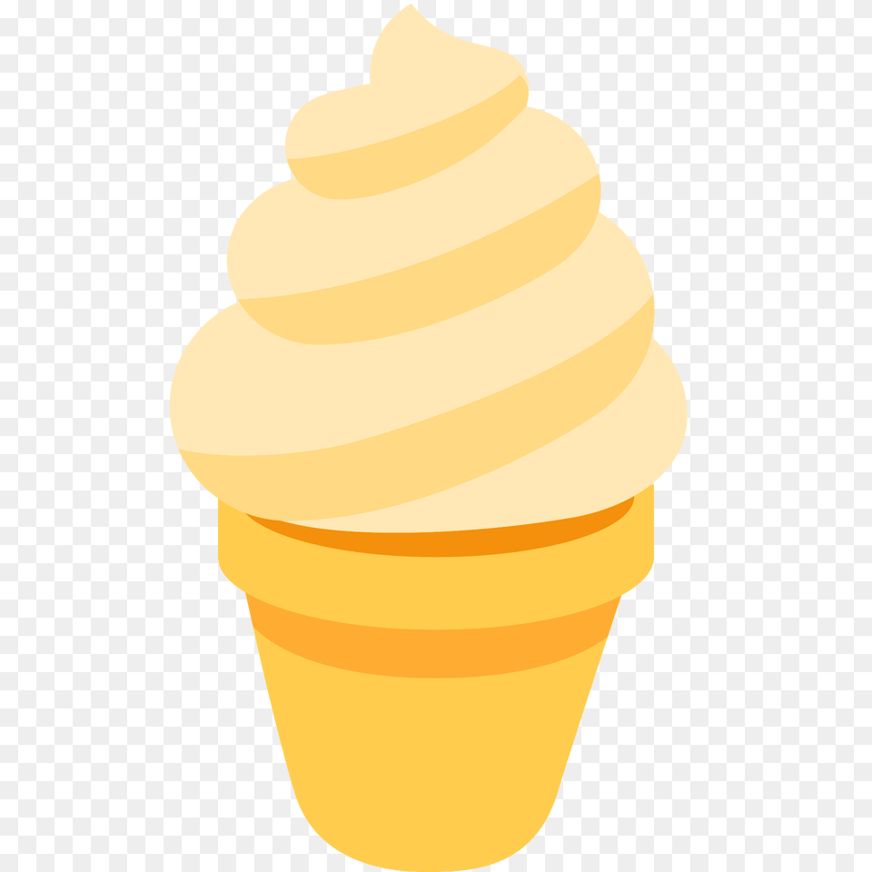 Soft Ice Cream Emoji Clipart, Dessert, Food, Ice Cream, Soft Serve Ice Cream Png