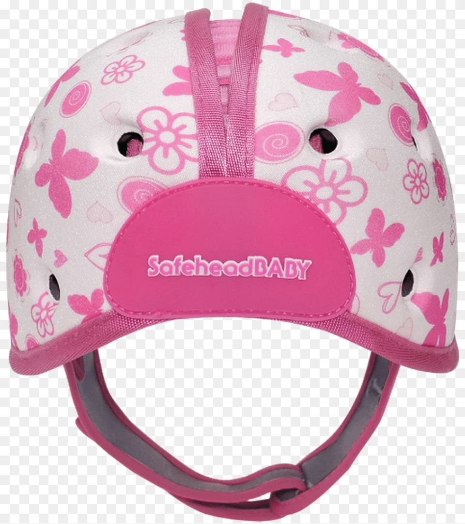 Soft Protective Headgear Pink Butterfly Safeheadbaby, Cap, Clothing, Hat, Helmet Free Png