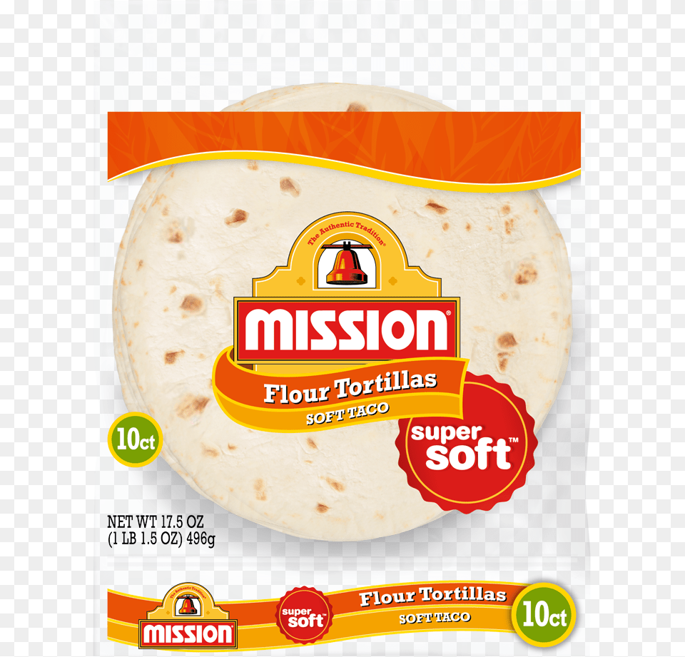 Soft Taco Flour Tortillas Mission Flour Tortillas, Bread, Food, Pancake, Tortilla Free Png Download