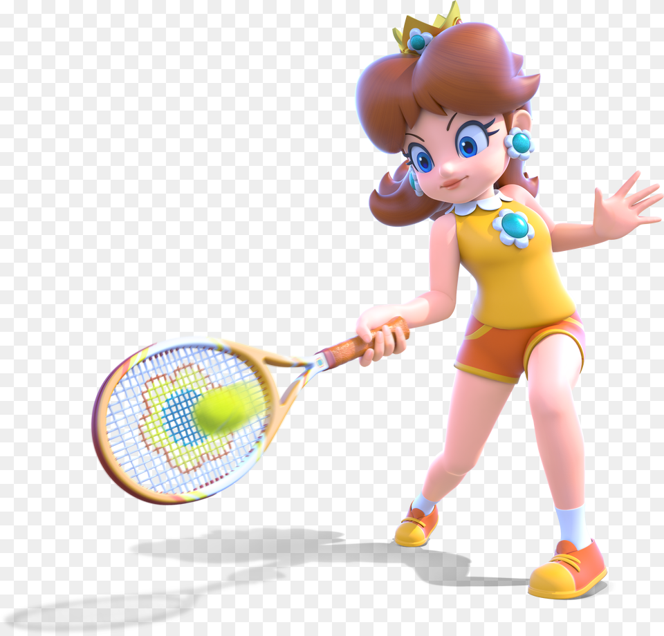 Soft Tennis Mario Tennis Aces Daisy, Racket, Sport, Tennis Racket, Person Free Transparent Png