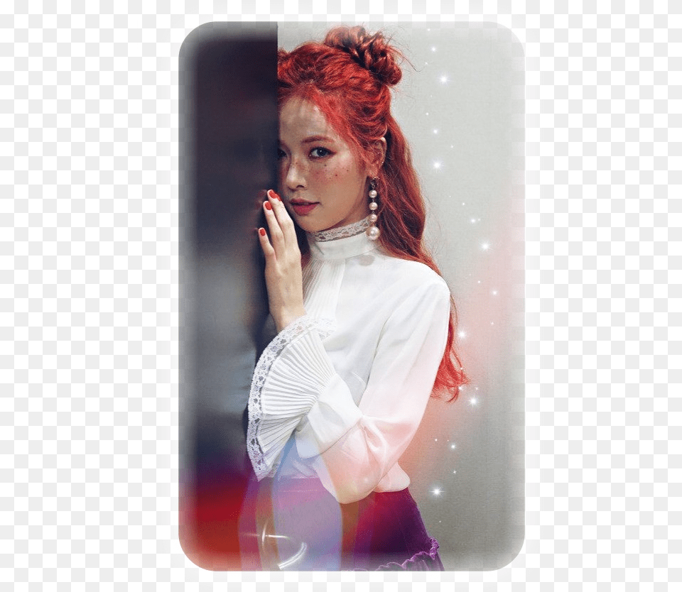 Soft Transparent Hyuna Edit Kim Hyuna Red Hair, Portrait, Blouse, Clothing, Photography Free Png