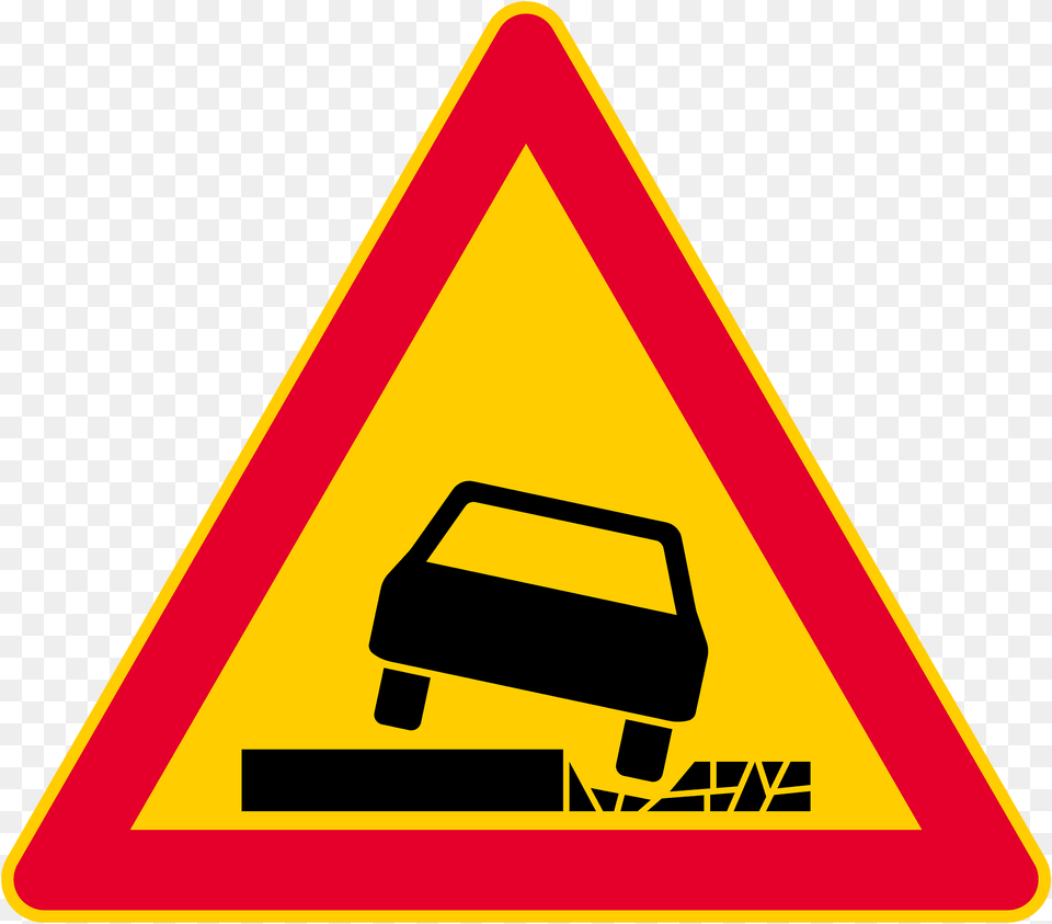 Soft Verges Sign In Finland Clipart, Symbol, Road Sign Free Transparent Png