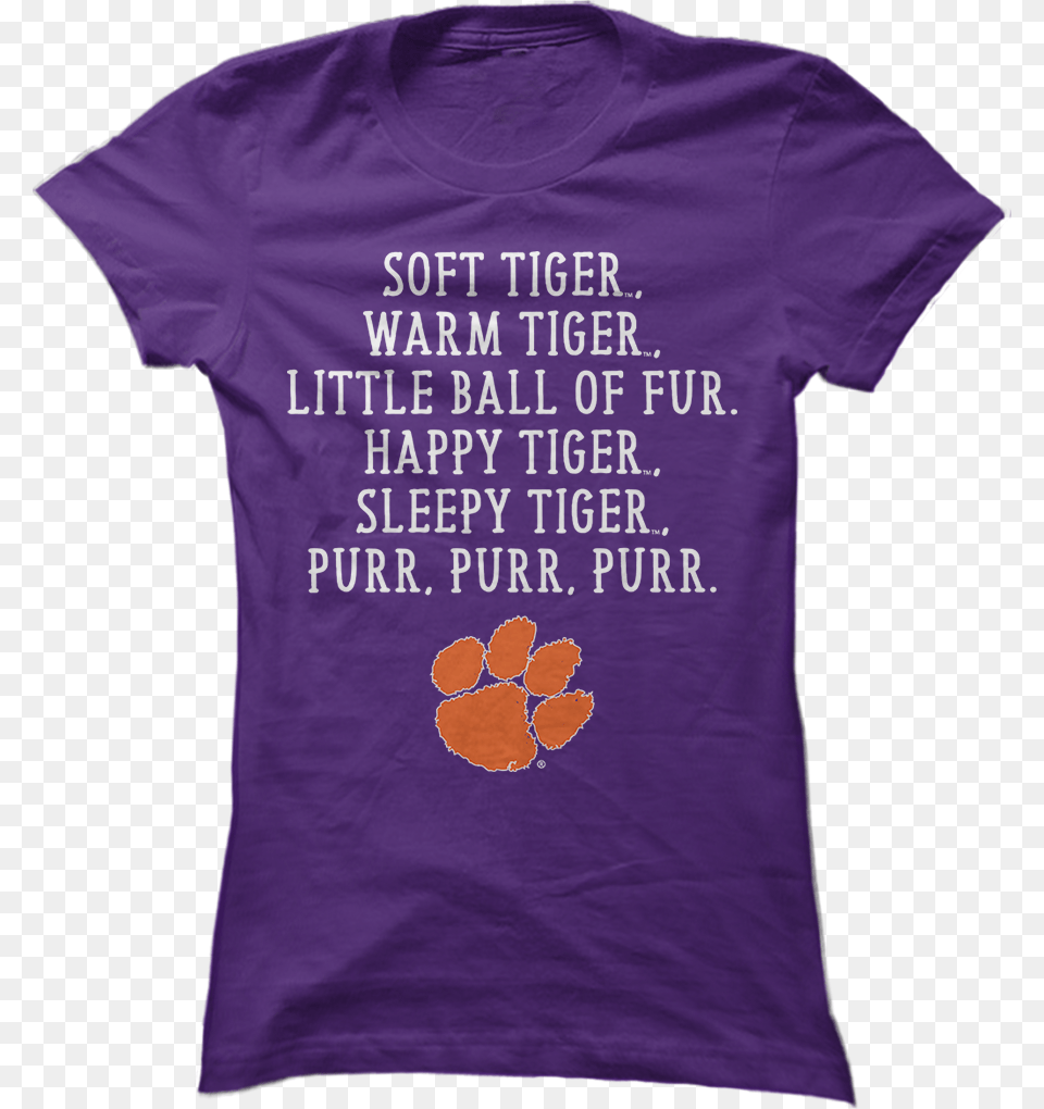 Soft Warm Little Ball Of Fur Sharks Make Me Happy, Clothing, T-shirt, Shirt, Purple Png Image