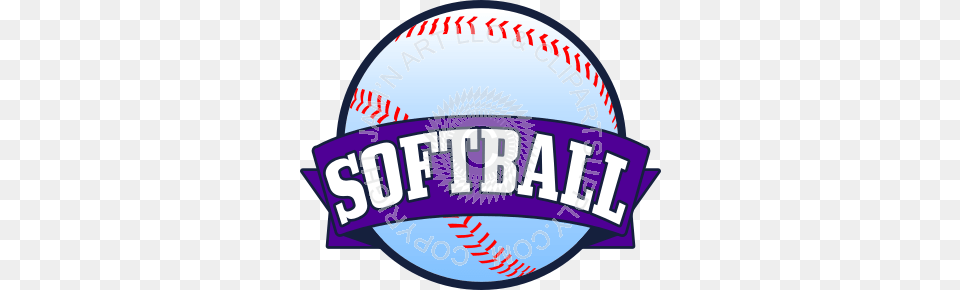 Softball Logo With Ball, Baseball, Baseball (ball), Sport, People Free Png Download