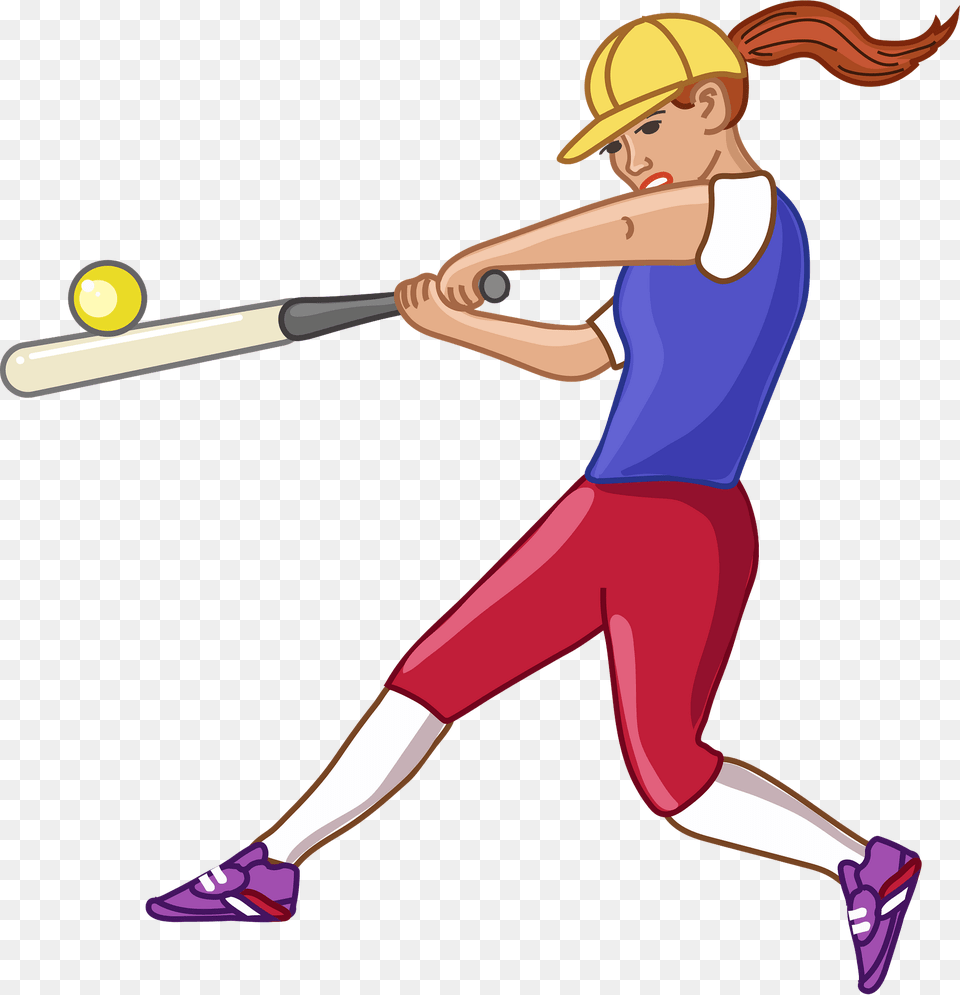 Softball Player Clipart, Person, People, Baseball, Baseball Bat Png Image