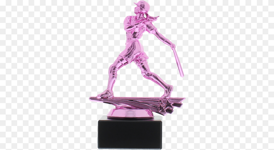 Softball Player Female Pink 155cm Trophy, Adult, Male, Man, Person Png Image