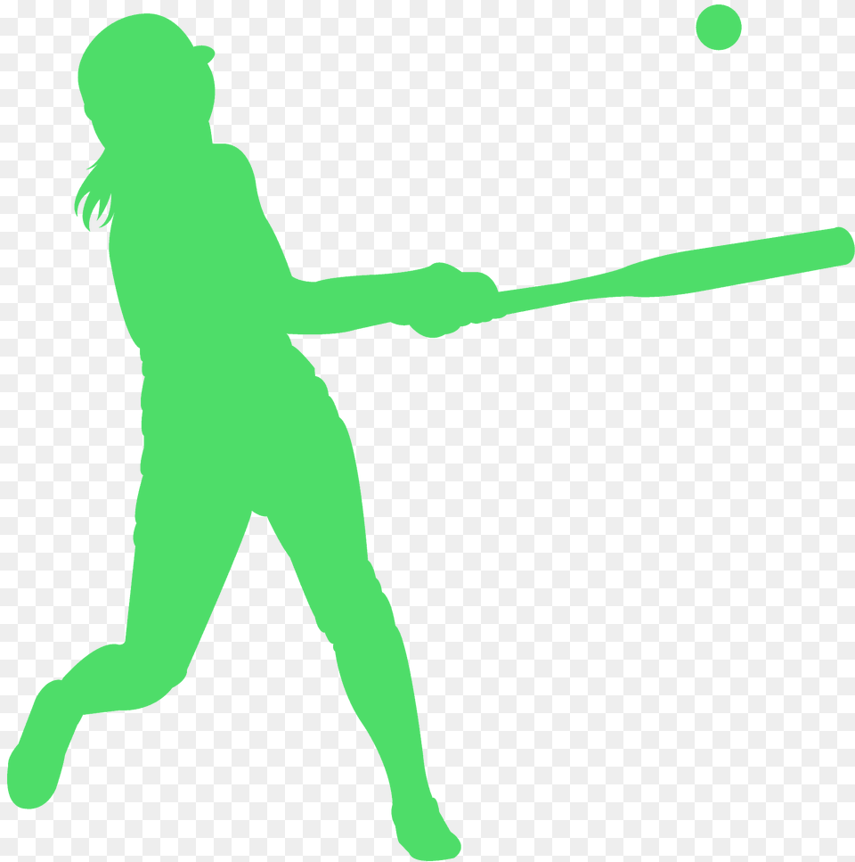 Softball Player Silhouette, People, Person, Team, Baseball Free Png