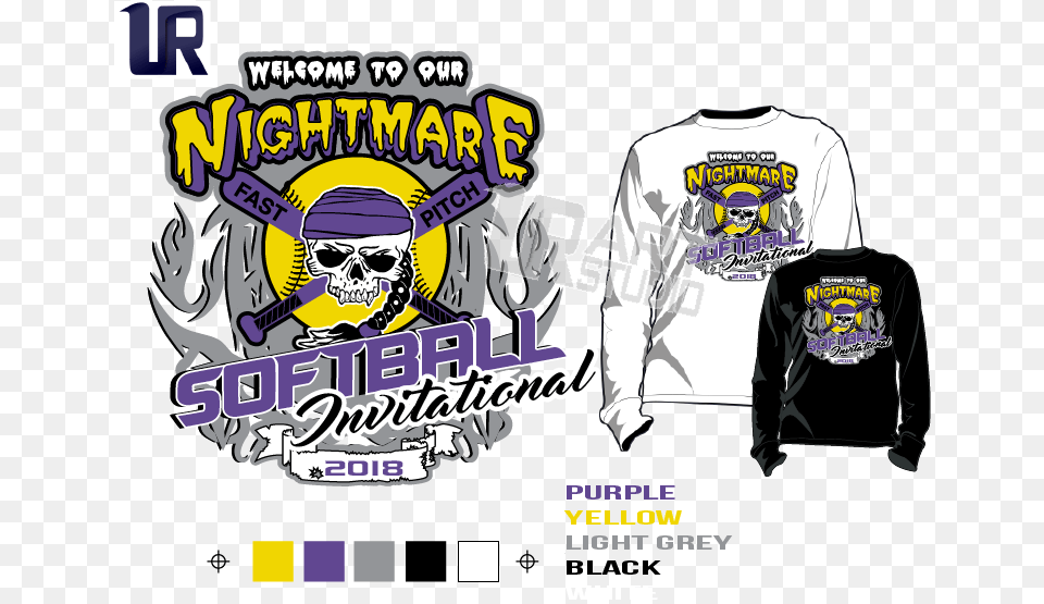 Softball Welcome To Our Nightmare Invitational Tshirt Wrestling Design, T-shirt, Shirt, Clothing, Person Free Png