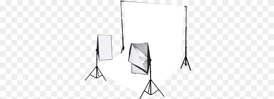 Softbox Studio Light Kit With Backdrop Table, Electronics, Screen, Tripod, Projection Screen Free Png Download