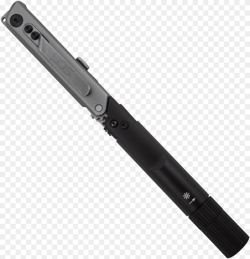 Sog Baton Q2 Flashlight And Bladeclass O Pen Vape Battery, Lamp, Blade, Razor, Weapon Free Png