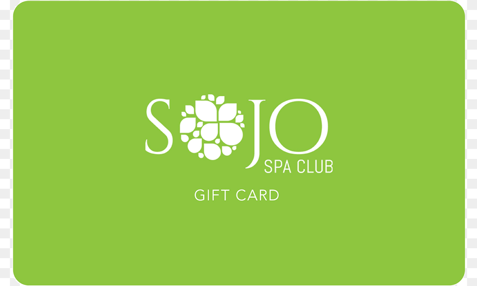 Sojo Spa Club Gift Card Graphic Design, Green, Logo, Text Free Transparent Png