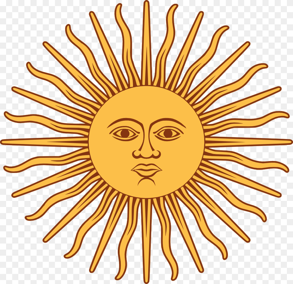 Sol De Mayo Bandera De Argentina Sun On The Argentina Flag, Face, Head, Person, Gold Free Png Download