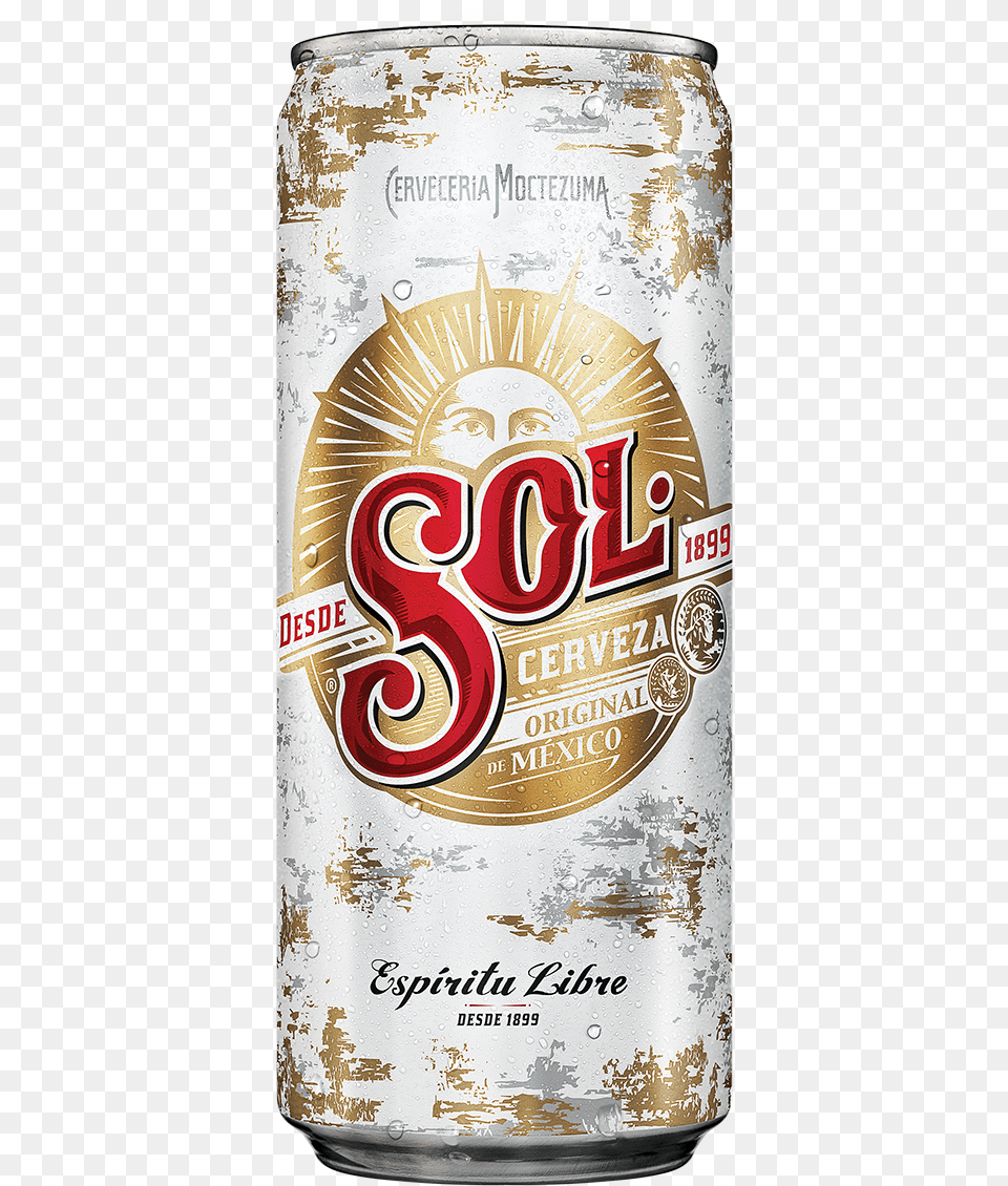 Sol Lata 310ml Cerveja Sol Lata, Alcohol, Beer, Beverage, Lager Free Png Download
